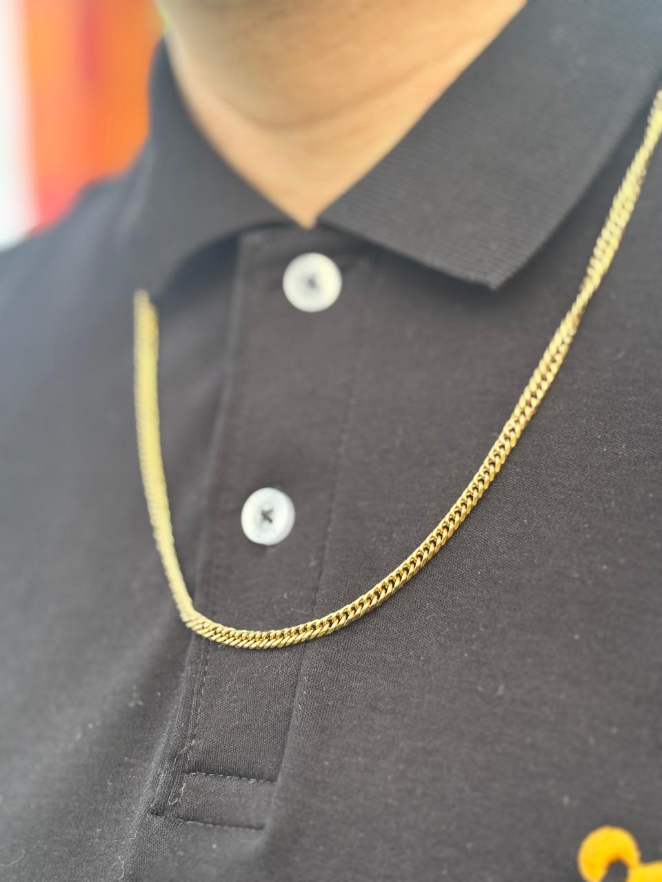 CADENA TEJIDO BARBADO 4MM X 65CMTS