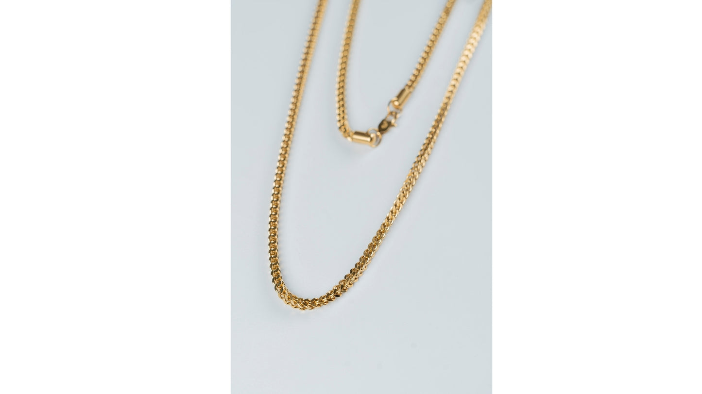 CADENA TEJIDO FRANCO 4MM X 65CMTS