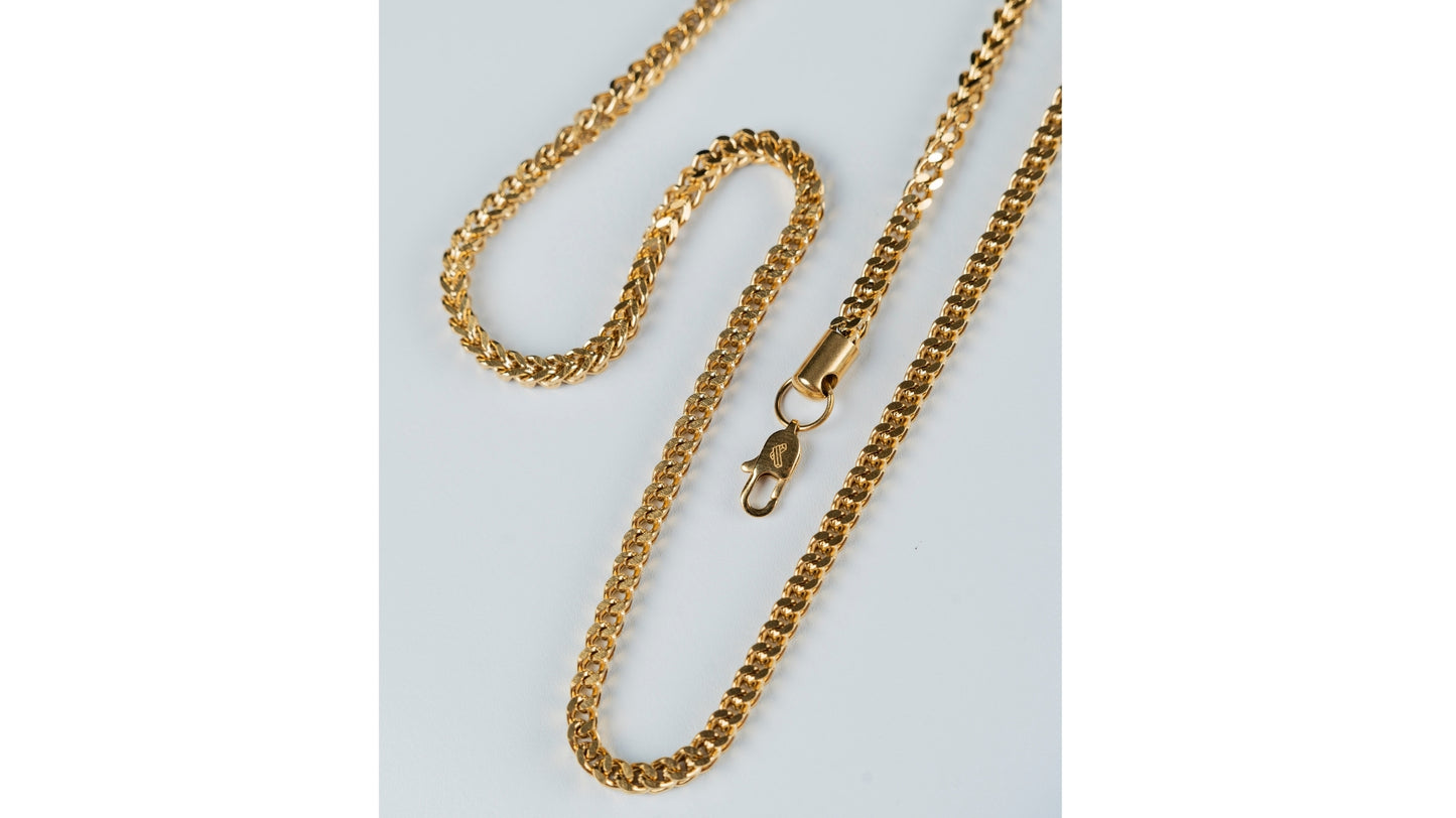 CADENA TEJIDO FRANCO 4MM X 65CMTS