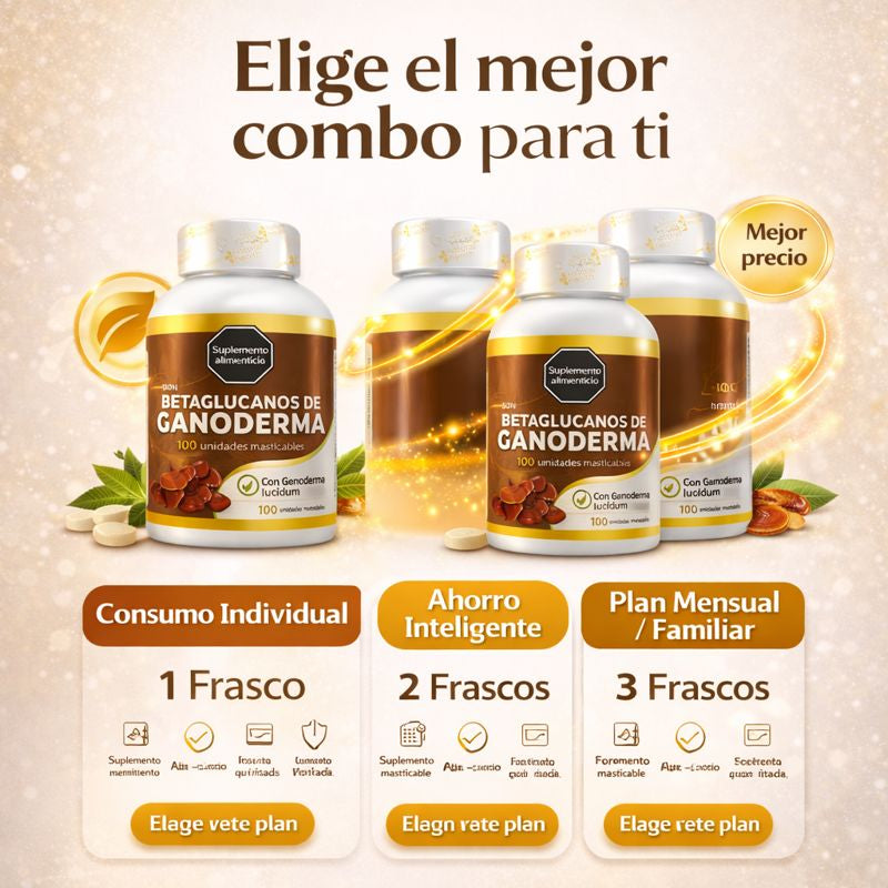 Betaglucanos de ganoderma x 100 capsulas