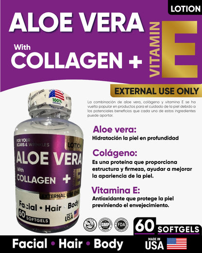 Aloe Vera + colagen x 60 Capsulas Aplicable