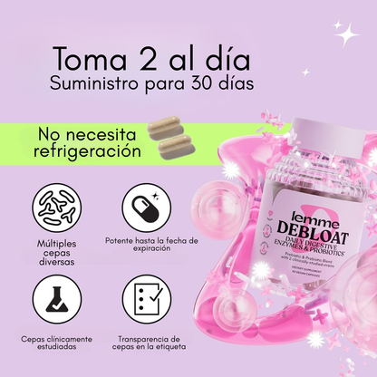 Lemme Debloat x 60 capsulas