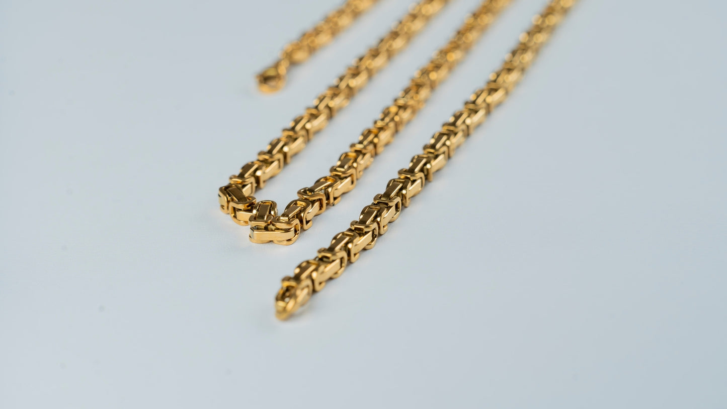 CADENA TEJIDO RUSTICO 4MM X 60CMTS