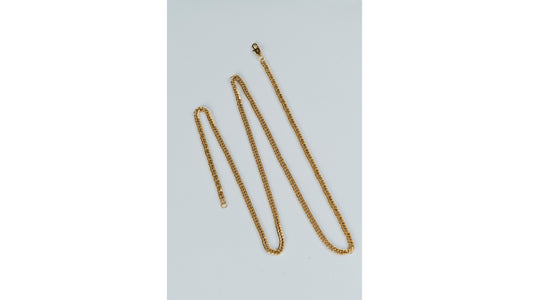CADENA TEJIDO BARBADO 4MM X 65CMTS