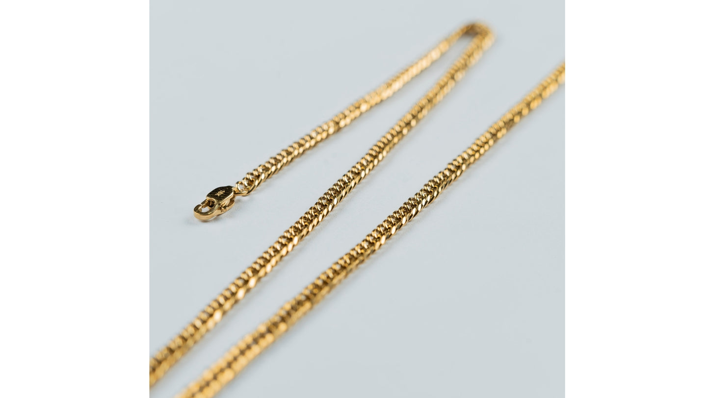 CADENA TEJIDO BARBADO 4MM X 65CMTS