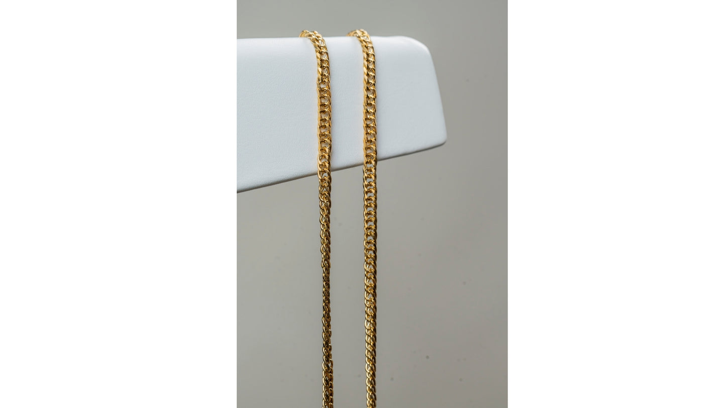 CADENA TEJIDO BARBADO 4MM X 65CMTS
