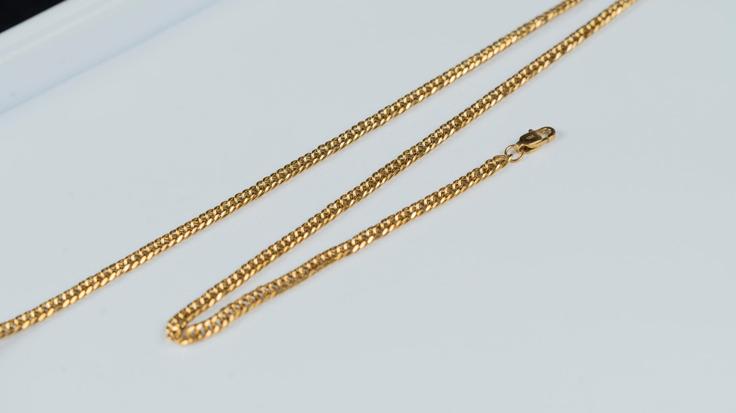 CADENA TEJIDO BARBADO 4MM X 65CMTS