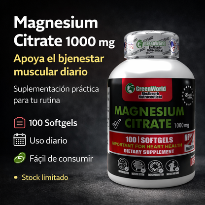 Citrato de magnesio X 100 Capsulas