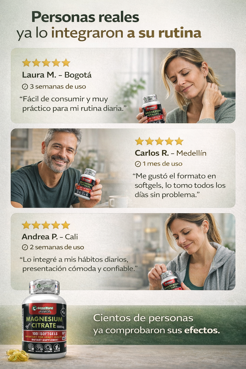 Citrato de magnesio X 100 Capsulas