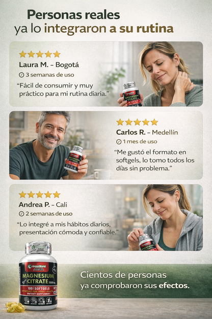 Citrato de magnesio X 100 Capsulas