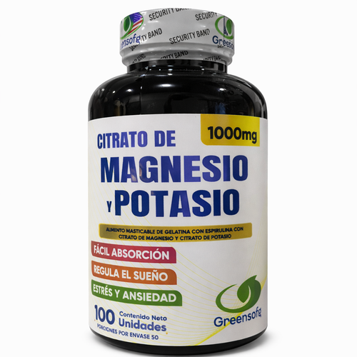 Citrato de magnesio y potasio x 100 gomas