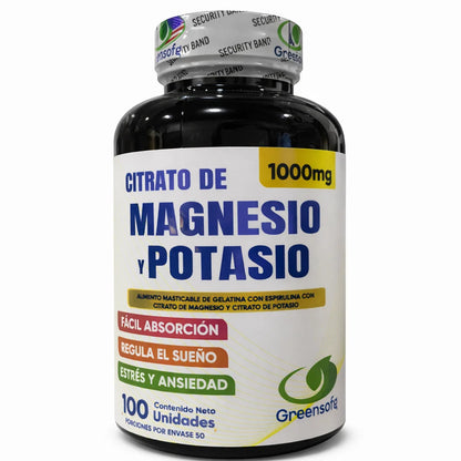 Citrato de magnesio y potasio x 100 gomas