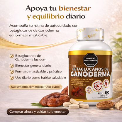Betaglucanos de ganoderma x 100 capsulas