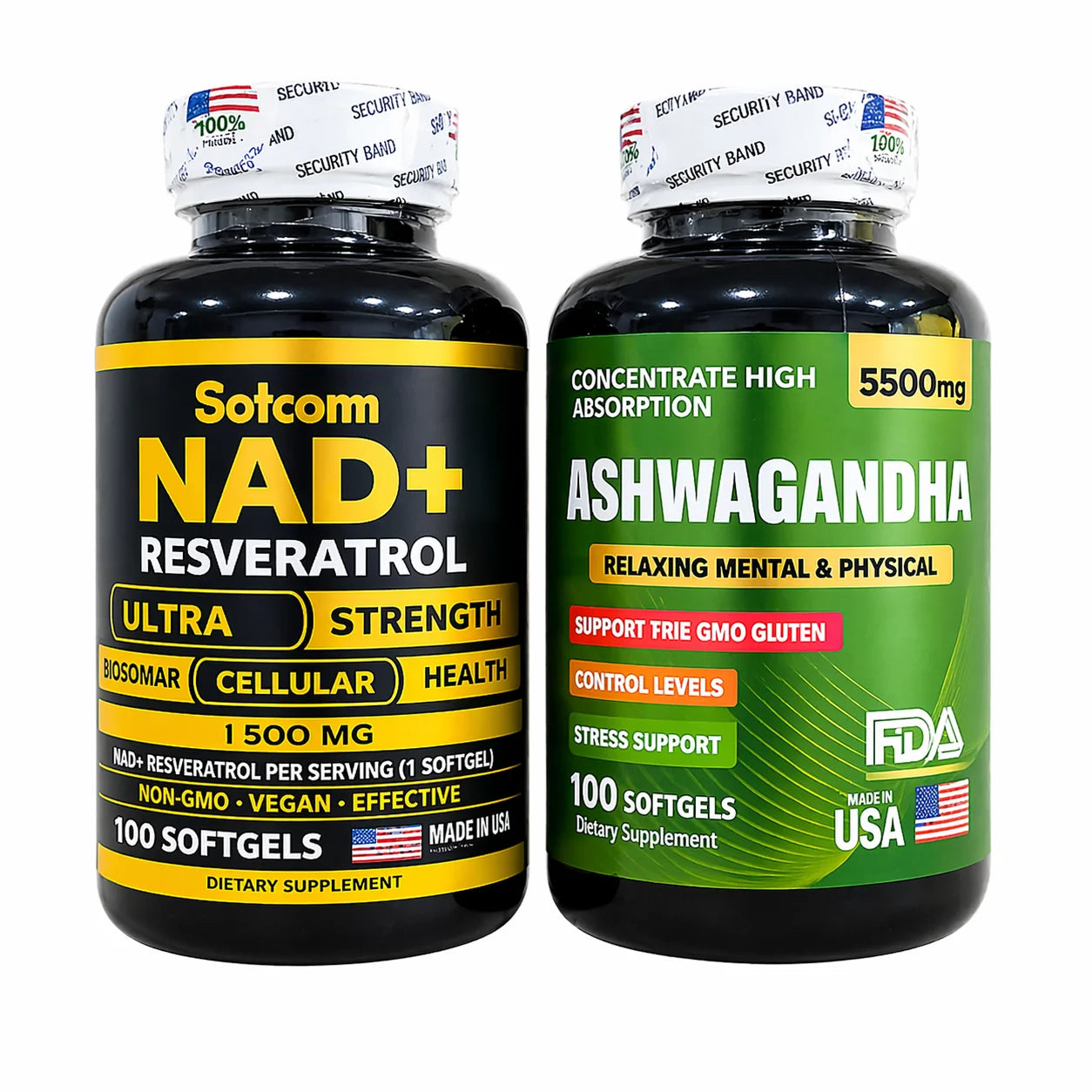 combo nad + ashwagandha