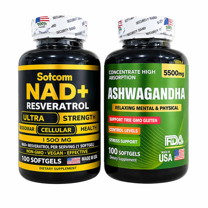 combo nad + ashwagandha