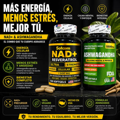 combo nad + ashwagandha