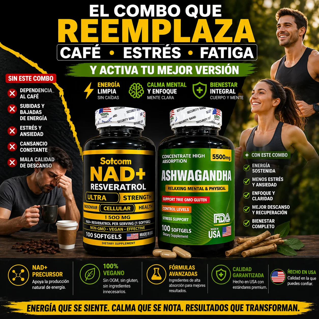 combo nad + ashwagandha