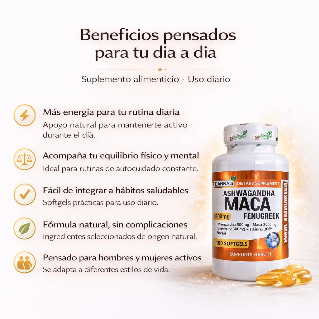 Maca + Ashwagandha x 100 capsulas