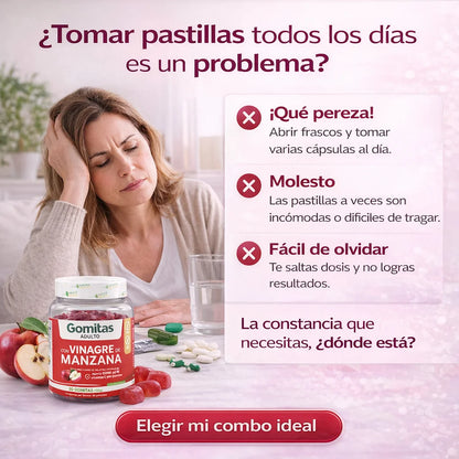 Vinagre de manzana x 60 gomas