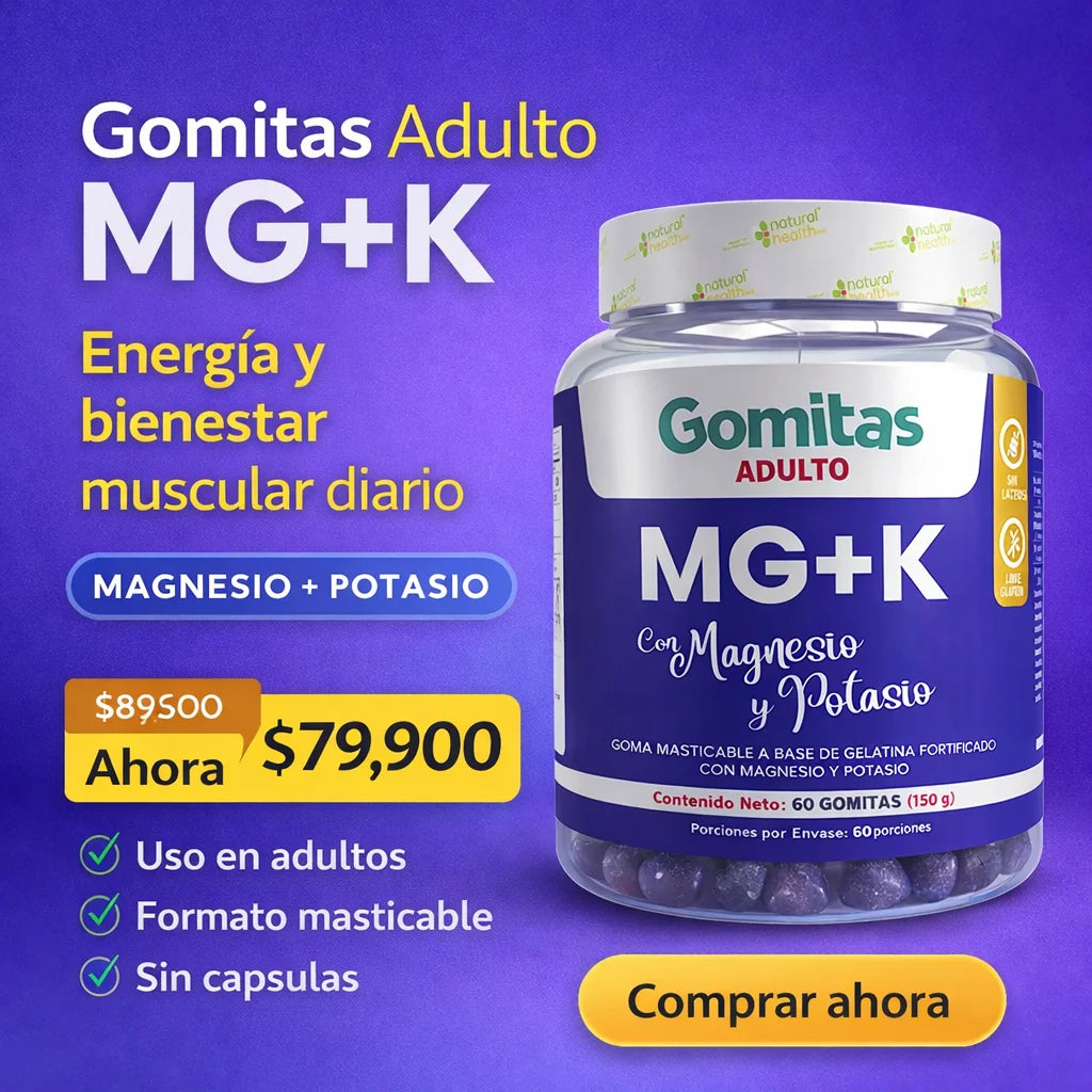 Gomitas de magnesio y potasio x 60 gomas