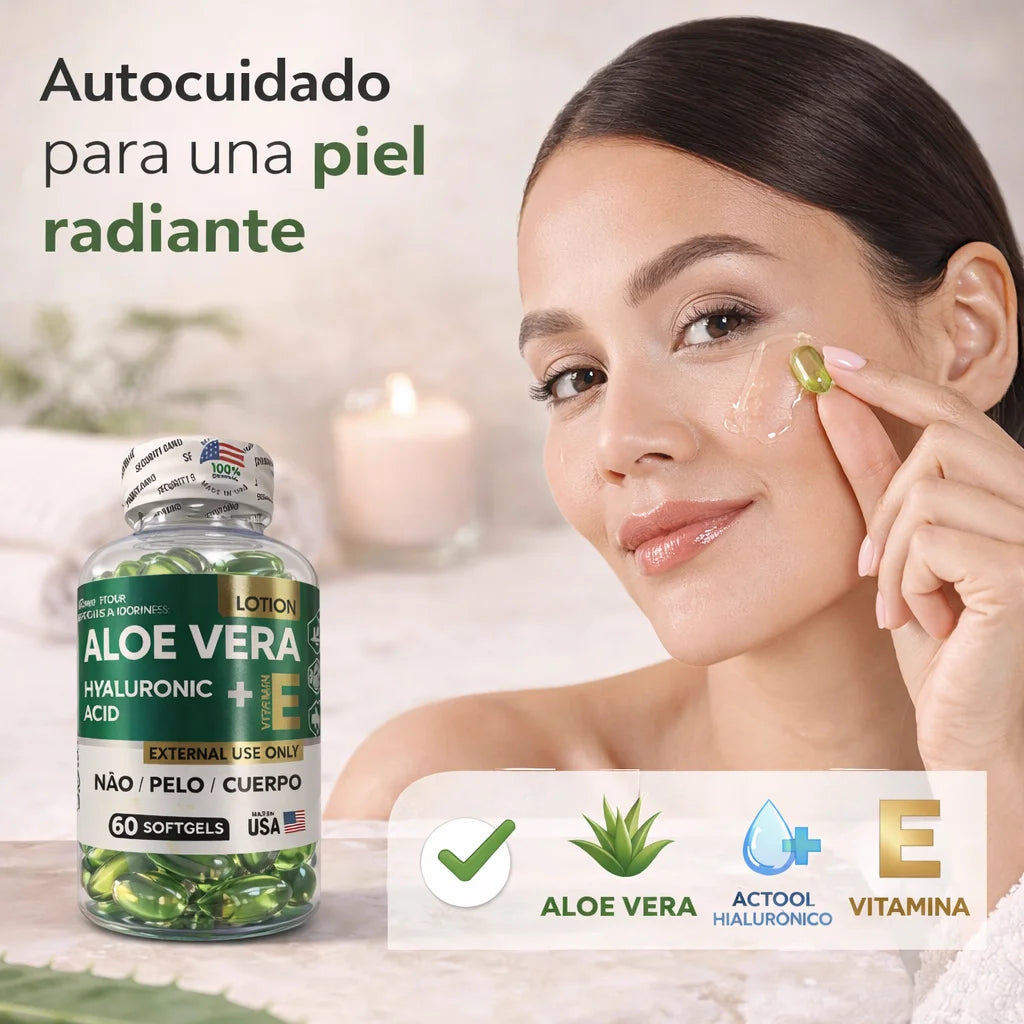 Aloe Vera + Acido Hiluronico x 60 Capsulas Aplicables