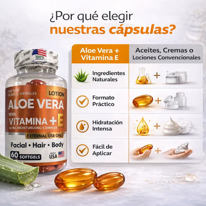 Aloe Vera + vitamina E x 60 Capsulas Aplicables