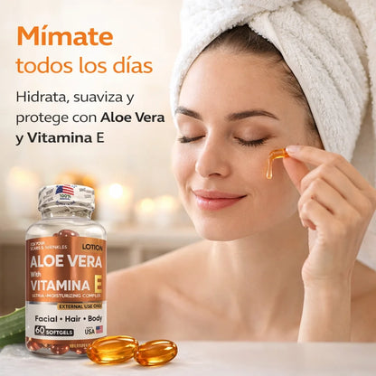 Aloe Vera + vitamina E x 60 Capsulas Aplicables