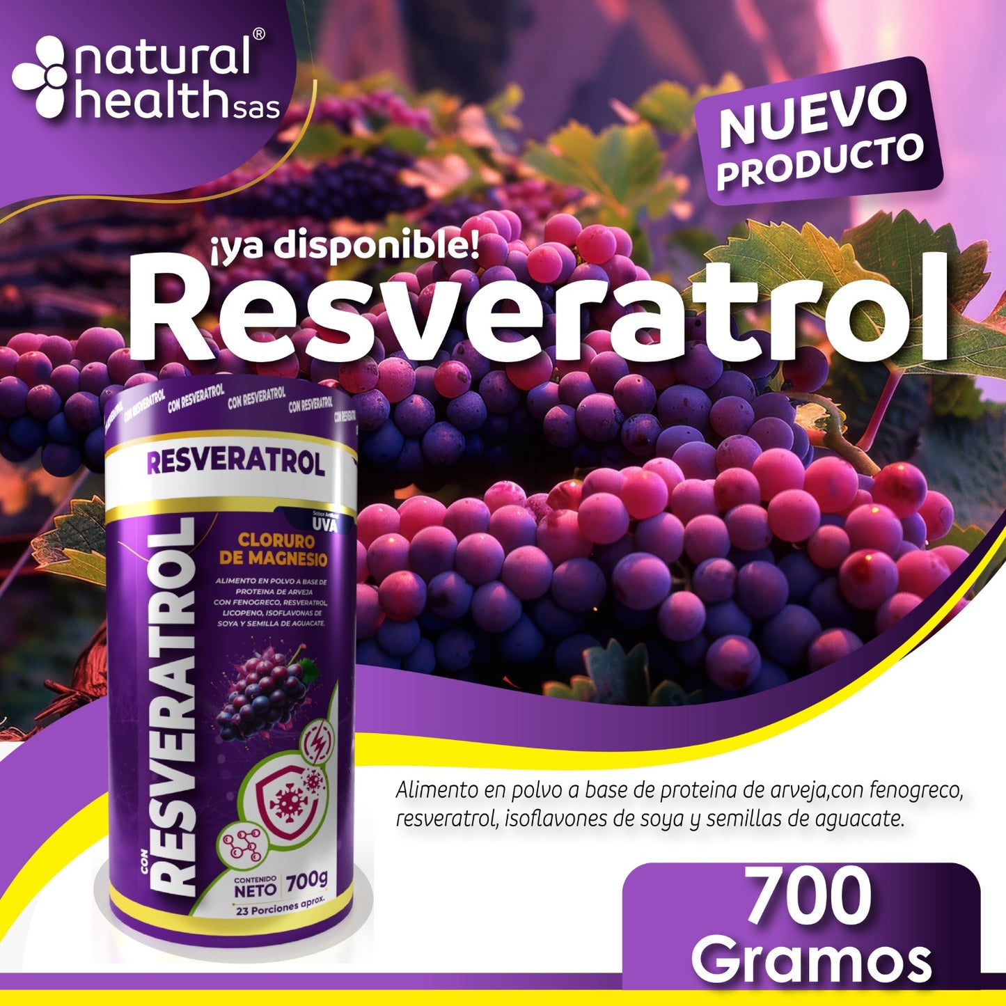 Resveratrol eln polvo x 700Gr