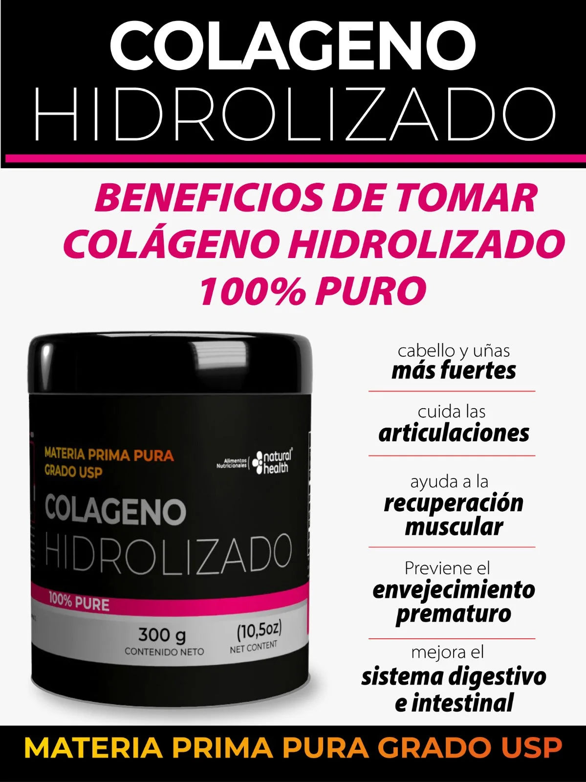 Colageno Hidrolizado x 300 Gr