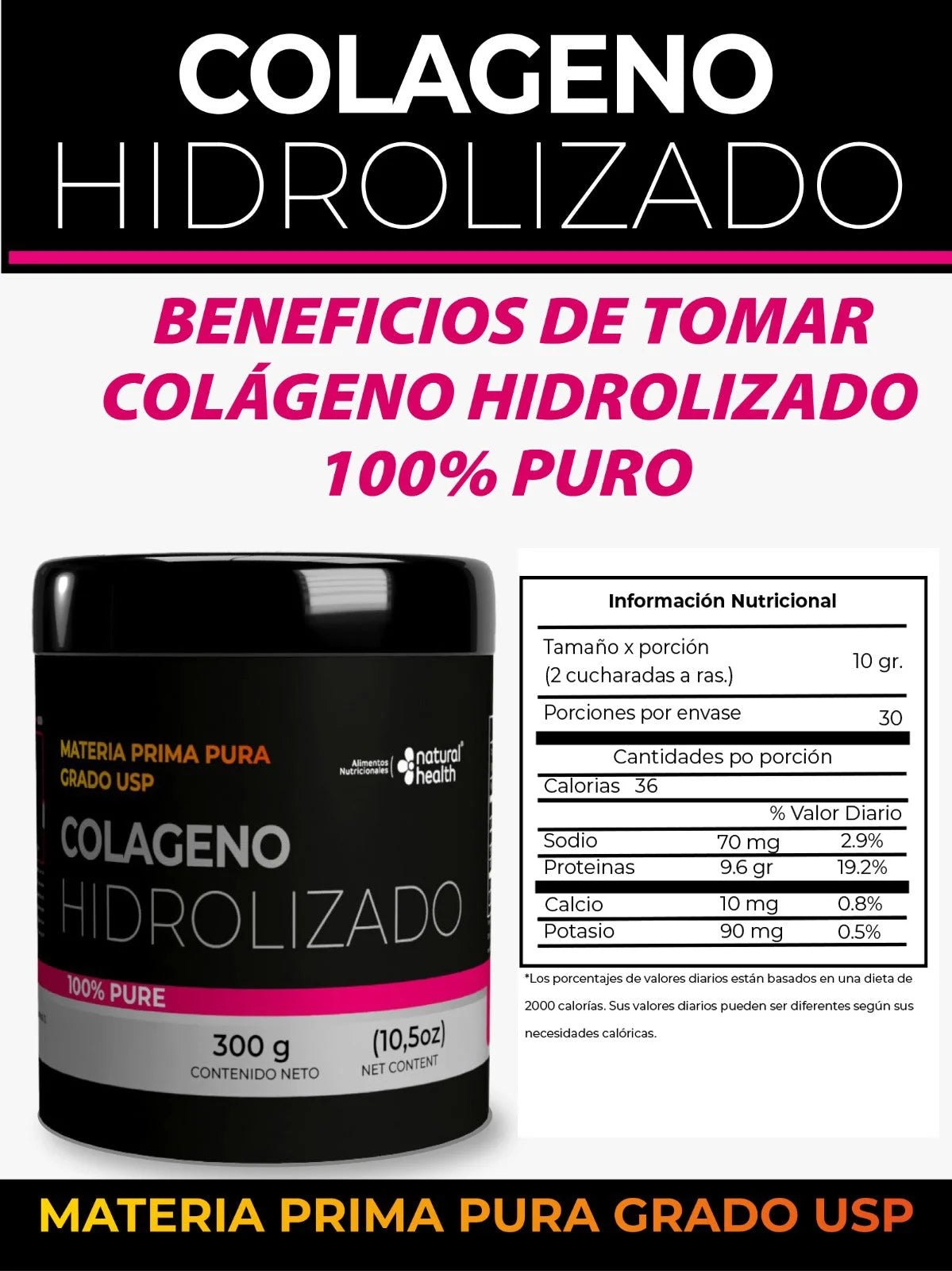 Colageno Hidrolizado x 300 Gr