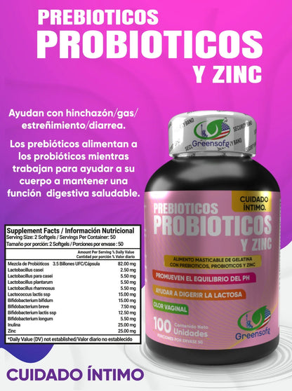 Probioticos, Probioticos y zinc X 100 capsulas