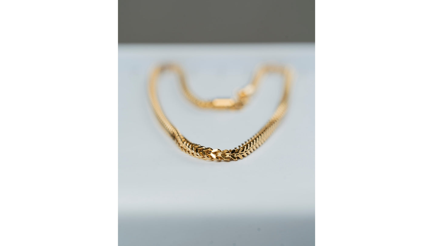 CADENA TEJIDO FRANCO 4MM X 65CMTS
