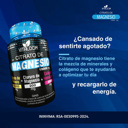 Citrato De Magnesio x 60 capsulas masticables