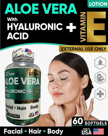 Aloe Vera + Acido Hiluronico x 60 Capsulas Aplicables
