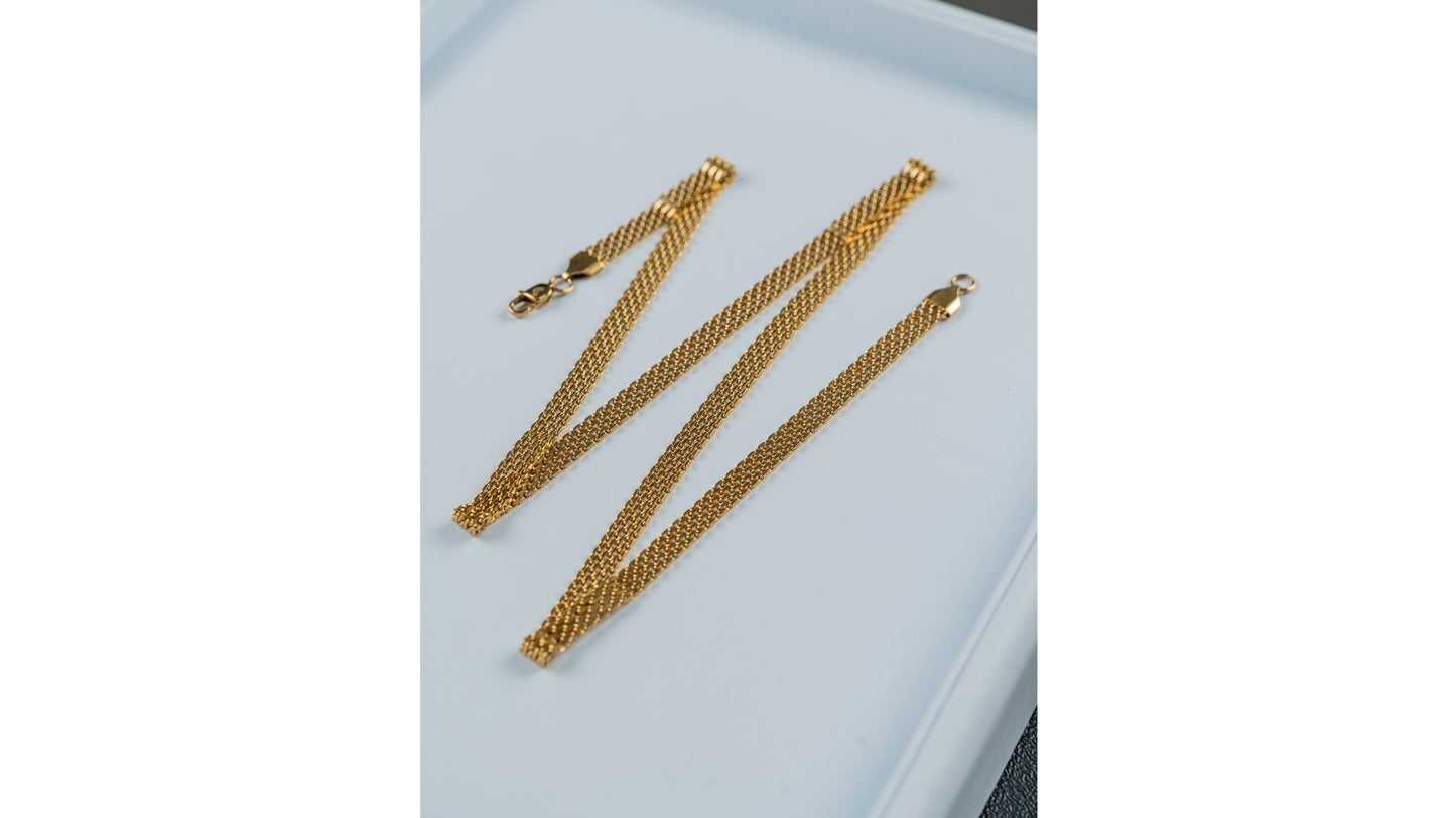 CADENA TEJIDO CHINO 6MM X 65CMTS