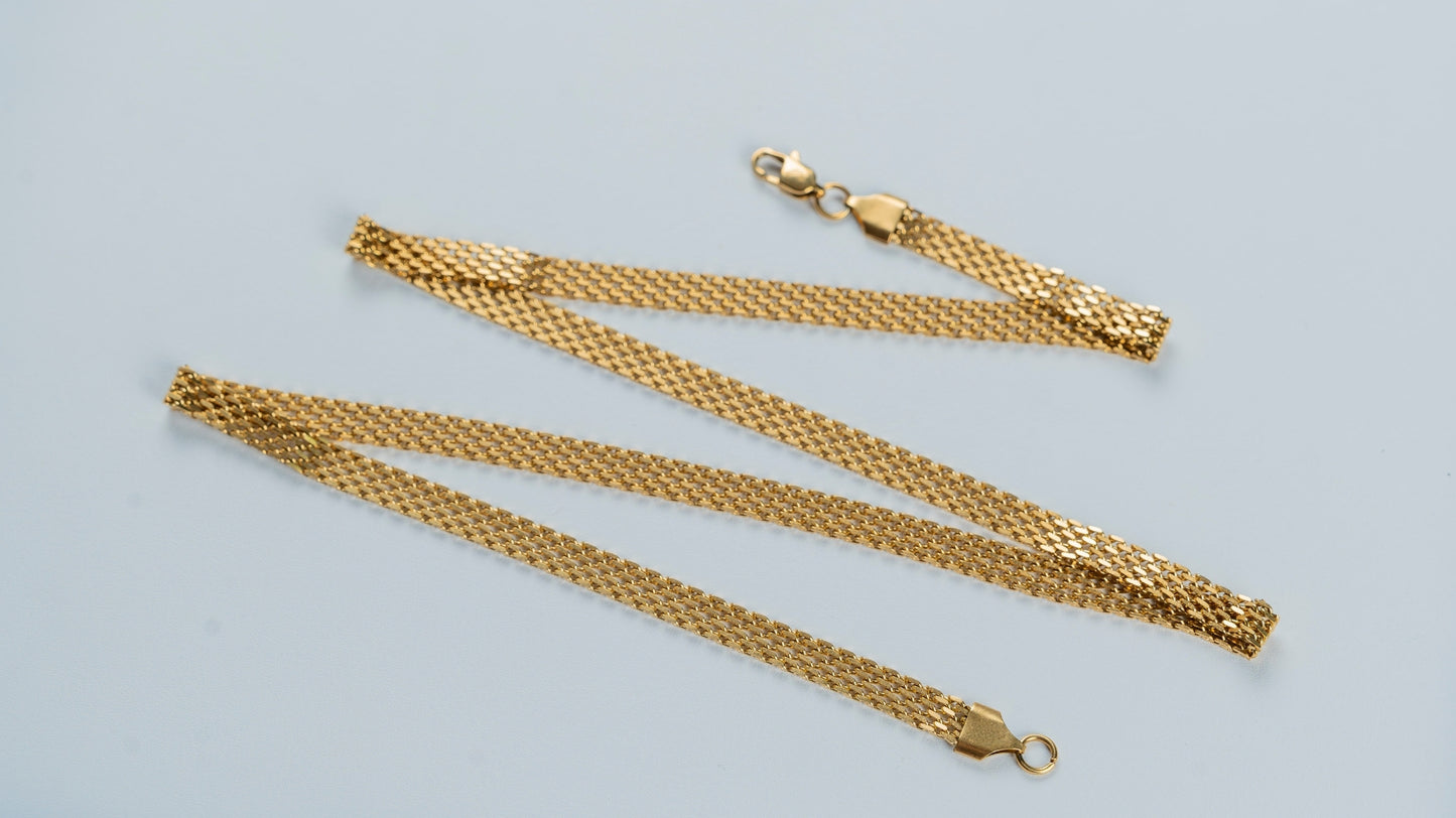 CADENA TEJIDO CHINO 6MM X 65CMTS