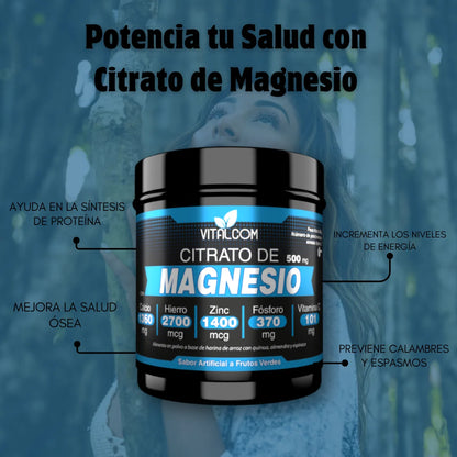 Citrato de magnesio x 500 Mg